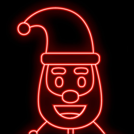 Neon Santa Emojis icon