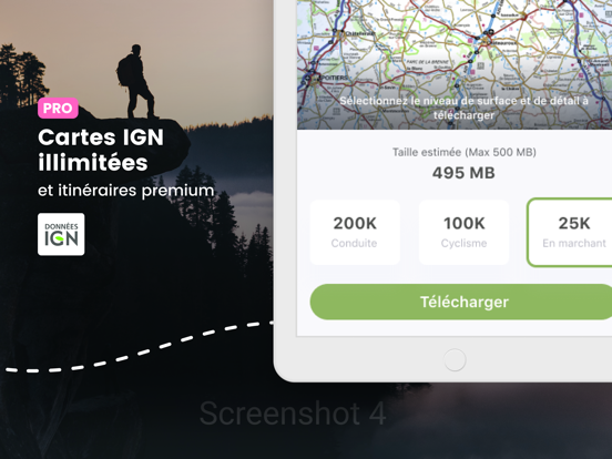 OutDoors GPS France Cartes IGN iPad app afbeelding 4