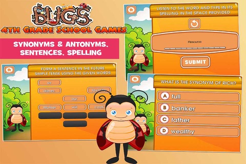 Bugs Fourth Grade Kids Games screenshot 3