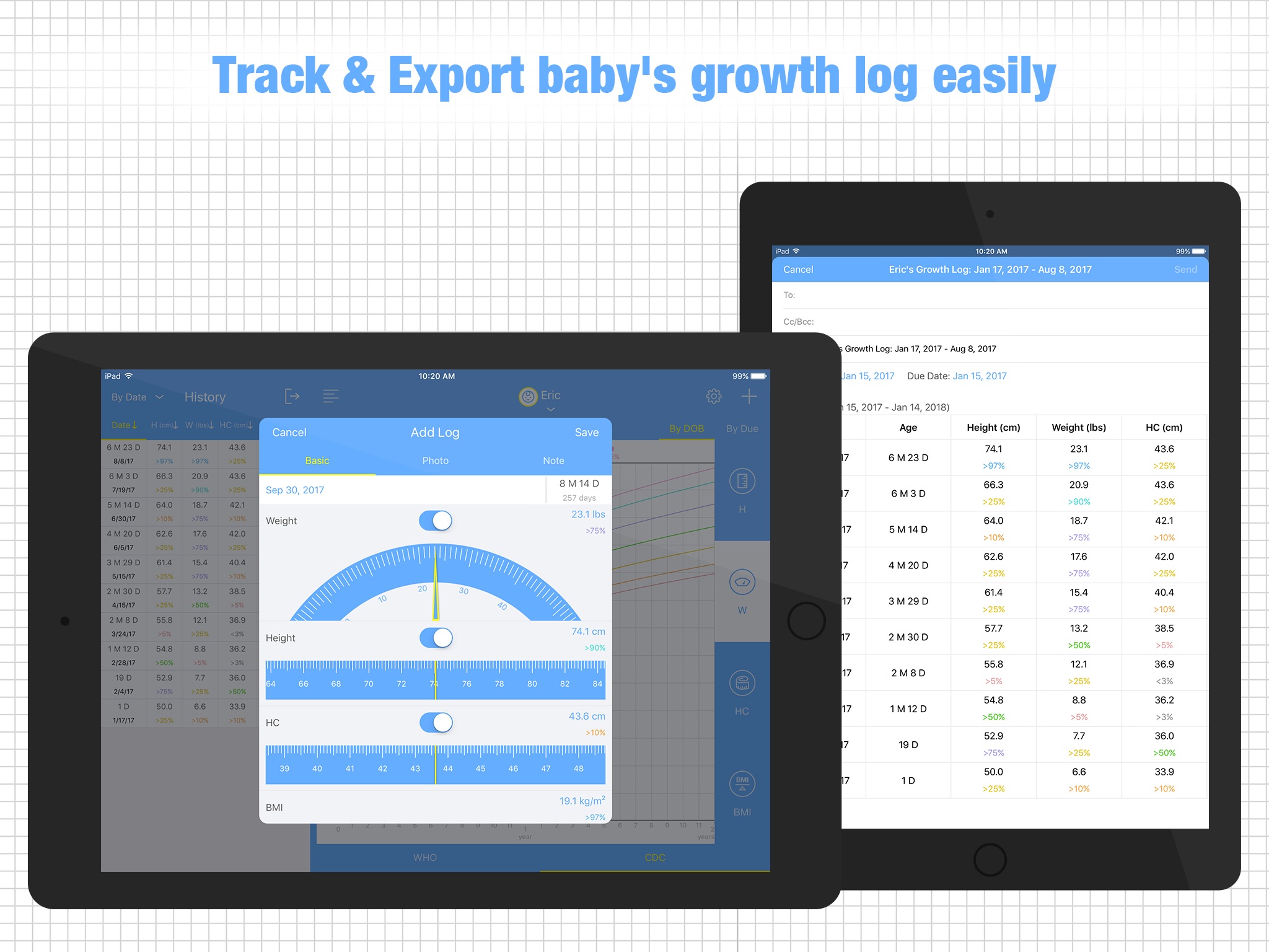 iBaby Growth Charts screenshot 3