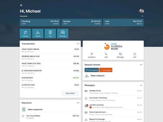 Screenshot #4 pour One Florida Mobile Banking