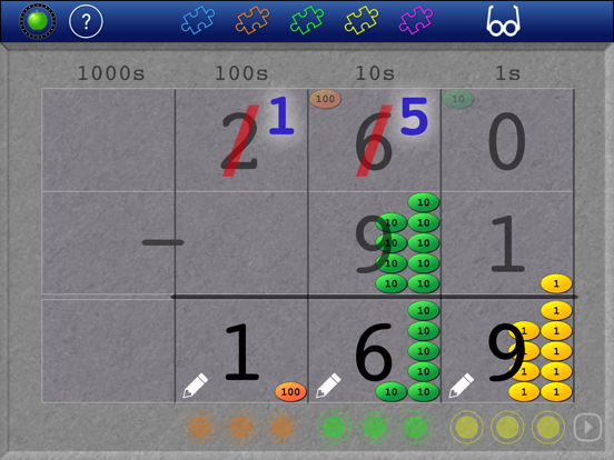 Place Value Math Chips iPad screenshot