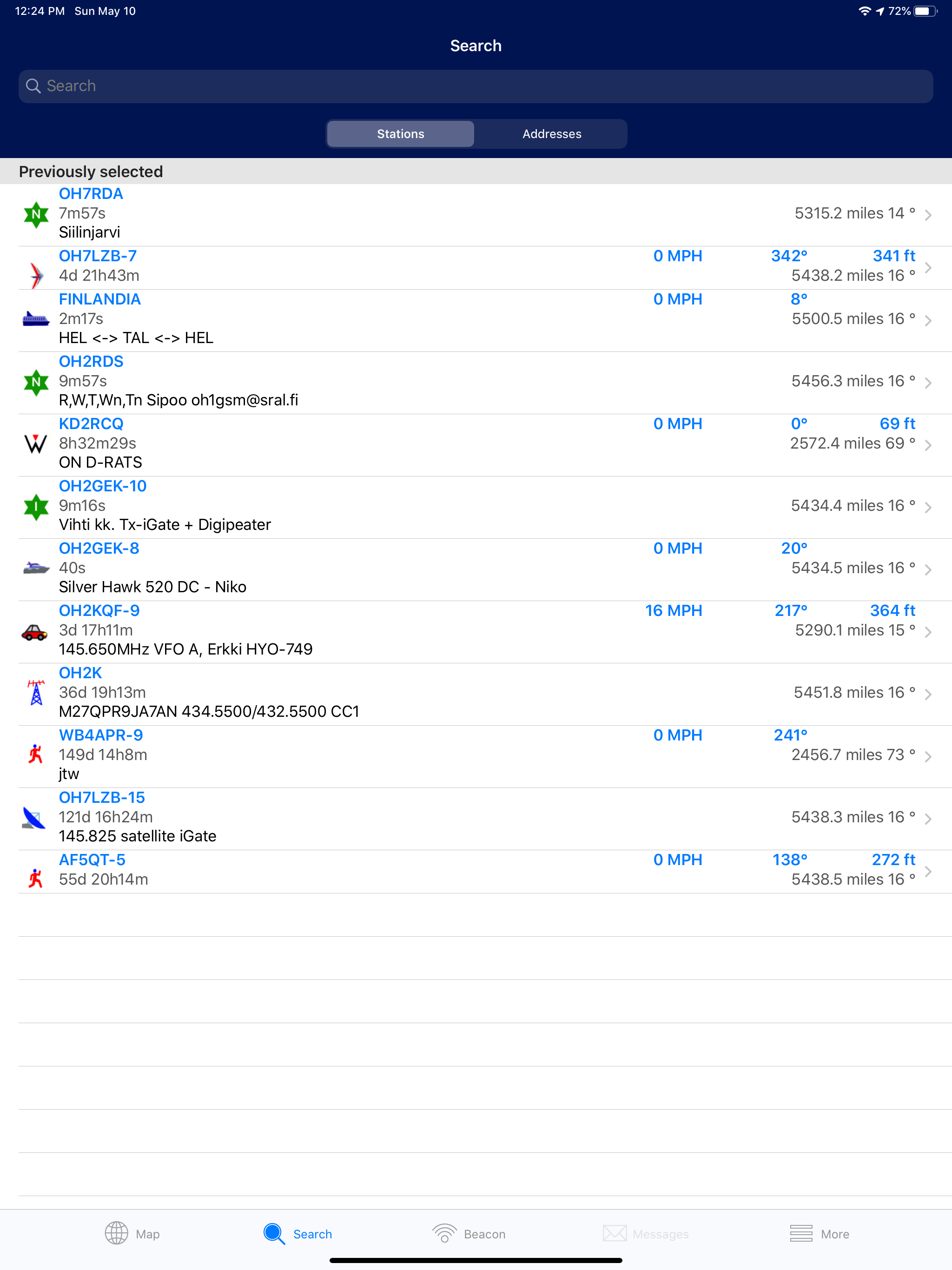 aprs.fi screenshot 12