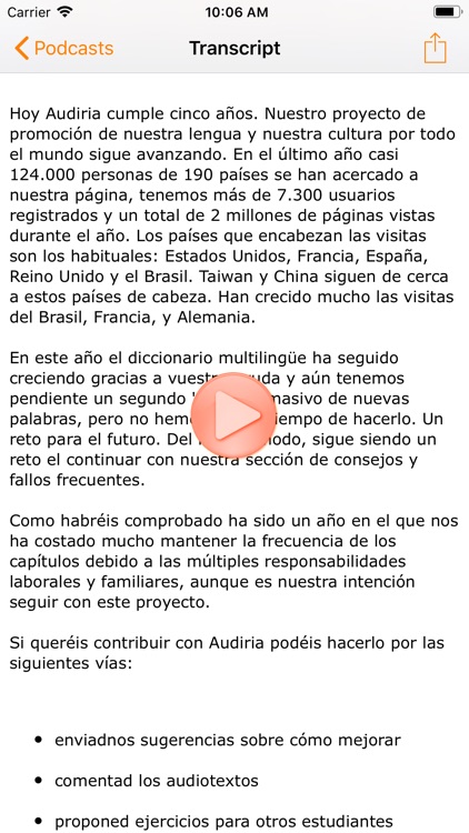 Spanish Podcasts from Audiria