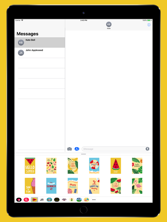 Screenshot #5 pour Summer card - stickers & emoji