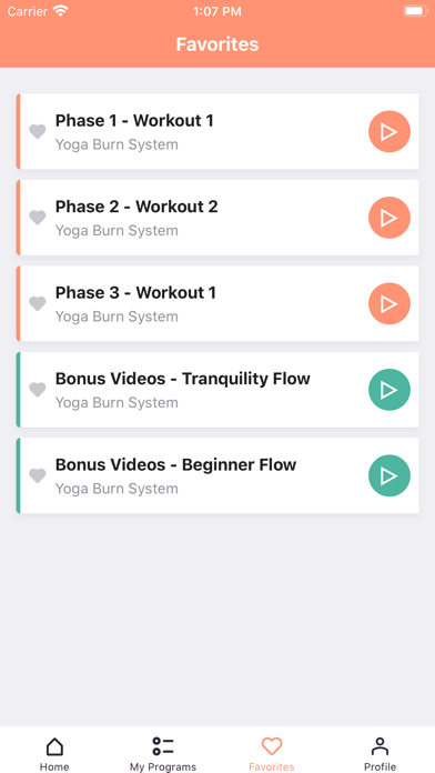 Yoga Burn App Screenshot