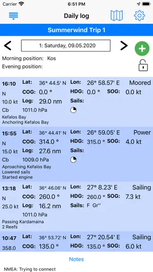 Skippers Log screenshot 1
