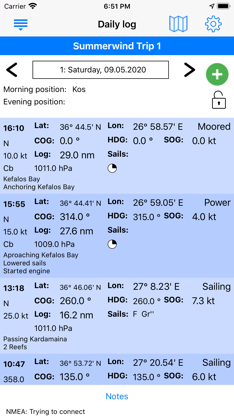 Skippers Log screenshot 1