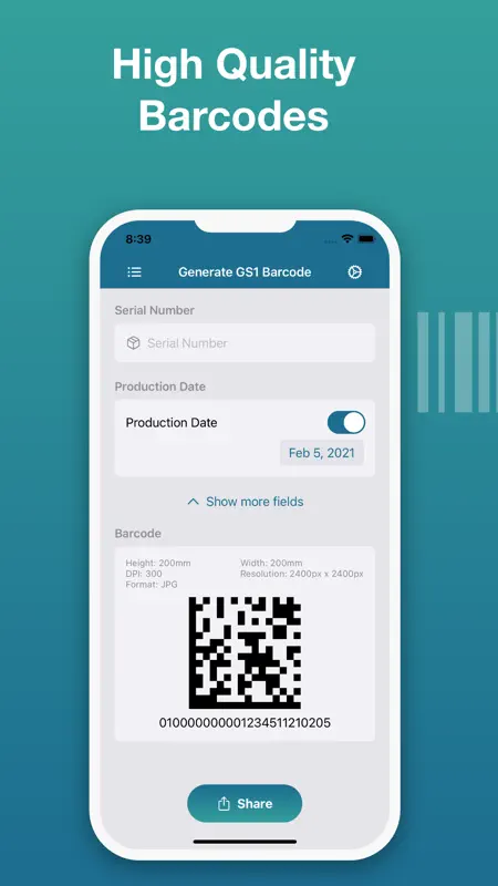 Smart GS1 Barcode Generator screenshot 3 of 8