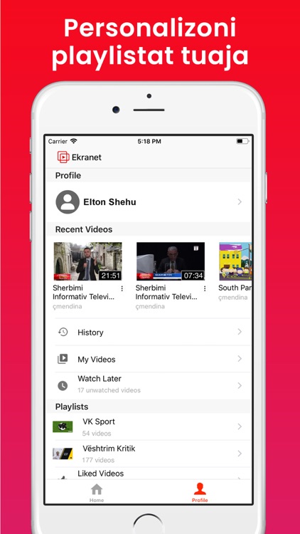 Ekranet: platforma per video screenshot-4