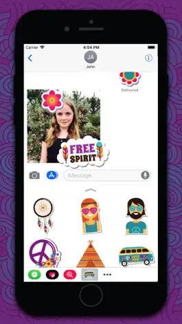 Game screenshot Hippie Bohemian Love Stickers mod apk