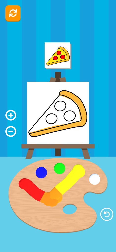 Mix & Paint - Cet outil éducatif permet le mélange de couleurs directement sur la palette interactive, offrant une exploration tactile des teintes.