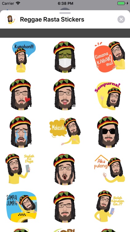 Reggae Rasta Stickers