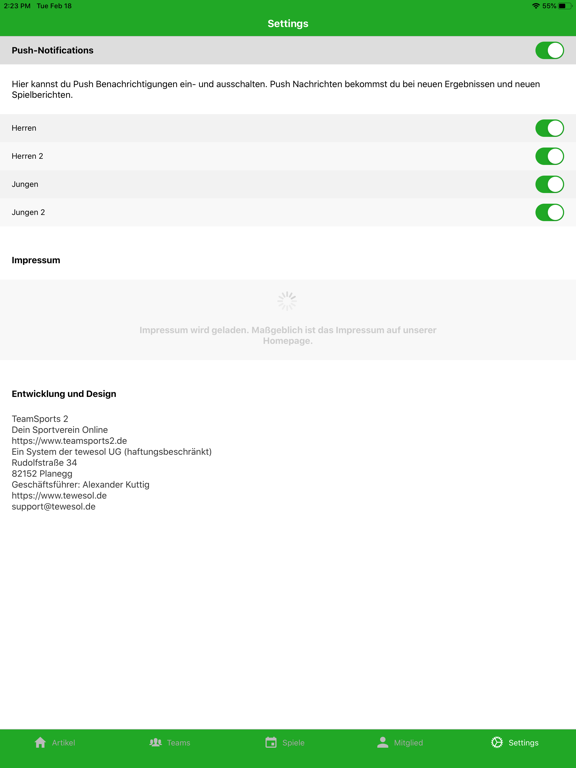 App screenshot