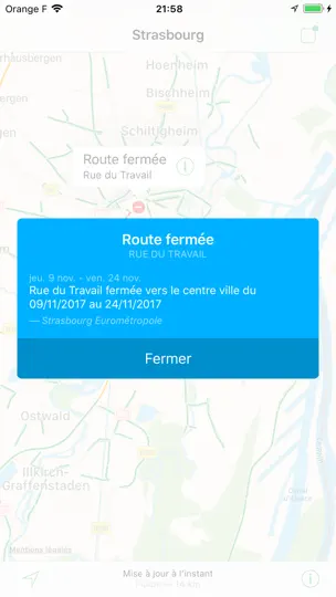 Capture d'écran de La Circulation sur iPhone 2