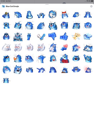 Blue Cat Emojisのおすすめ画像3