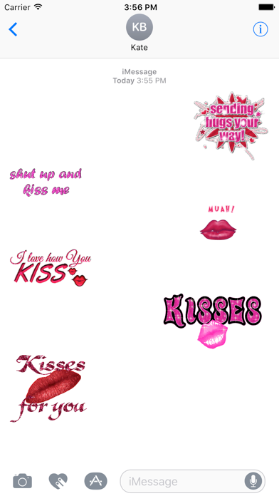 Screenshot #1 pour Love Kiss Gif sticker