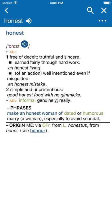 Concise Oxford English Dictionary with Audio Screenshot 1