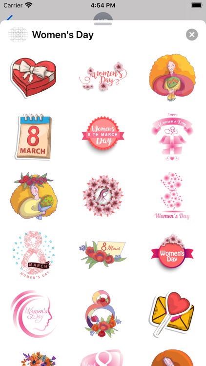 Happy Women's Day Sticker Emo