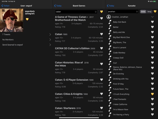 The Kraken, a Twitarr Client iPad screenshot 4 - Travel app