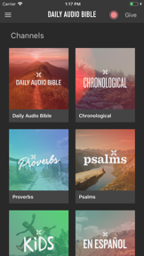 Daily Audio Bible Mobile App screenshot