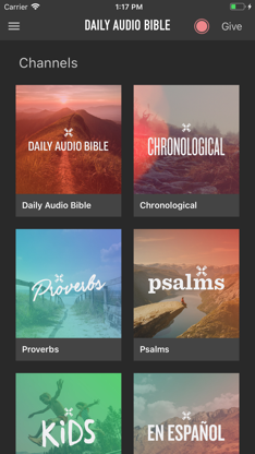 Daily Audio Bible Mobile App screenshot 1