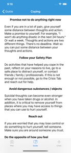 Suicide Safety Plan screenshot #4 for iPhone