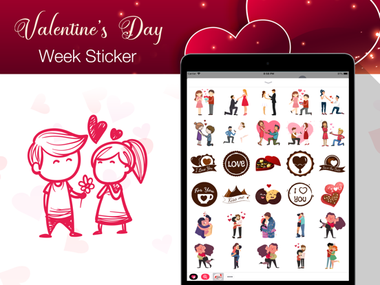 Screenshot #6 pour Valentine's Day Week Stickers