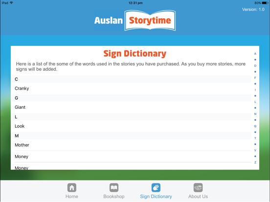 Auslan Storytime iPad screenshot