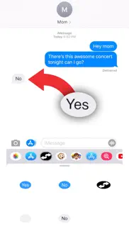 yes no reverse stickers iphone screenshot 2
