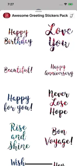 Game screenshot Awesome Greetings Sticker Pack apk