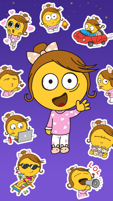 Sleepless Girl Stickers Screenshot