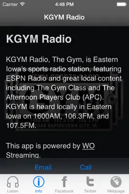 Game screenshot KGYM Sports Radio apk