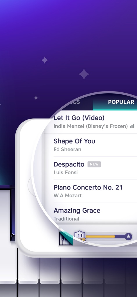 Piano app by Yokee - Curated Song Library