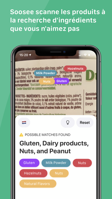 Screenshot #1 pour Soosee: scanner d'ingrédients