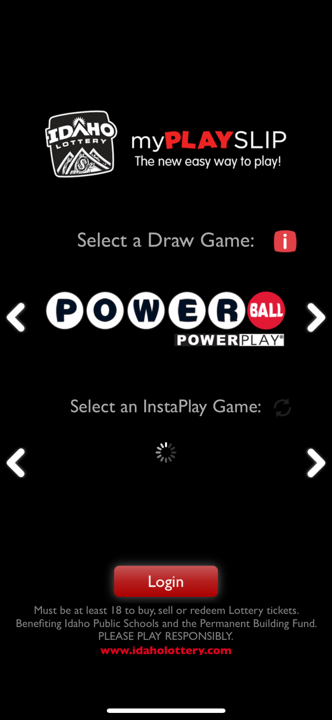Idaho Lottery - myPlayslip