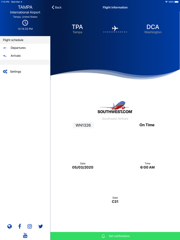 Screenshot #4 pour Tampa Airport, TPA Flight info
