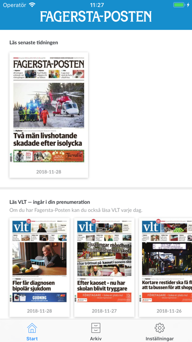 Fagersta-Posten e-tidning Screenshot
