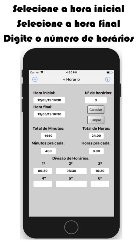 ÷ Horário screenshot 1 of 1