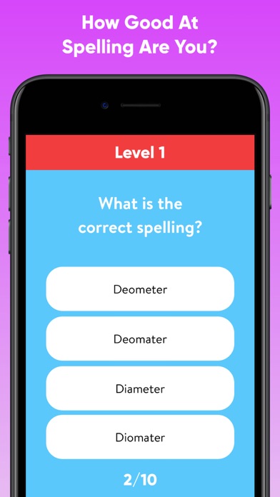 Spelling Test Quiz screenshot 1