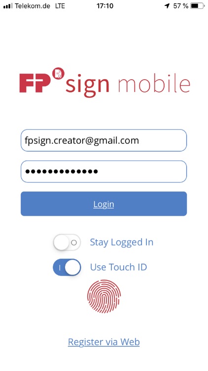 FP Sign mobile