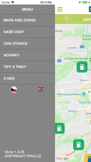 CNG stanice screenshot 2