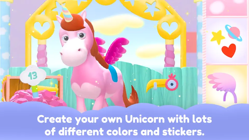 Unicorn Glitterluck Jump'n'Run iPhone Screenshot 1
