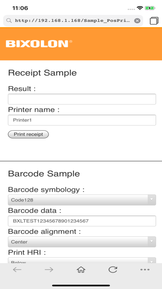 #1. Web Print SDK (iOS) 由: BIXOLON CO.,LTD.