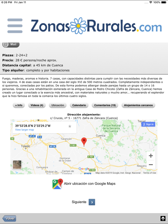 Casas Rurales en Zonas Rurales iPad screenshot