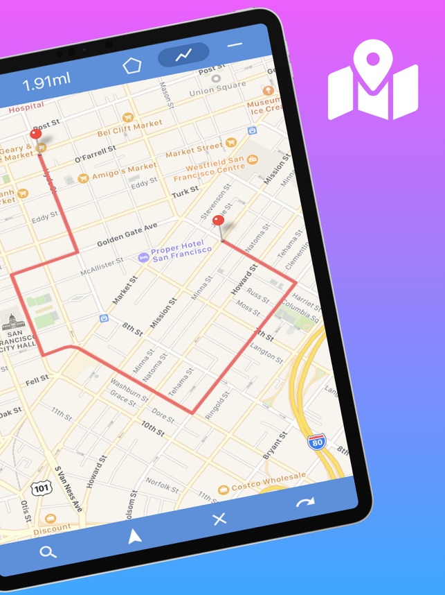 Itinéraires - Distance measure dans l'App Store
