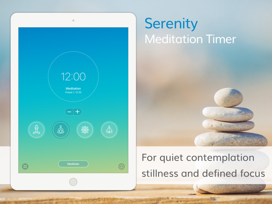 Serenity: Meditation Timer iPad app afbeelding 1