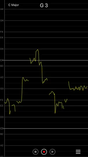 Capture d'écran de Vocal Pitch Monitor sur iPhone 1