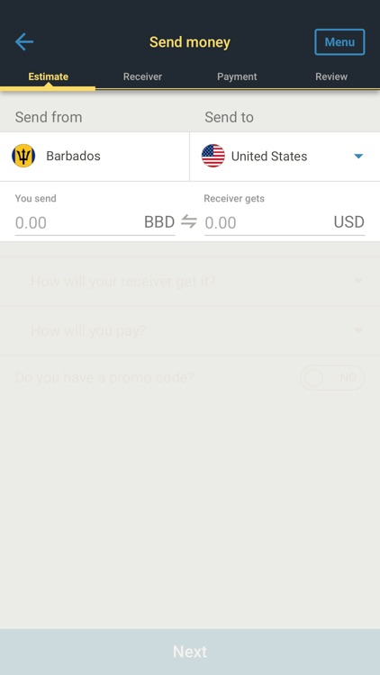 Western Union Send Money BB