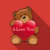Teddy Valentine Bear Stickers delete, cancel